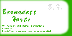 bernadett horti business card